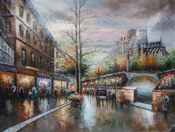 街並み Painting - st087B 印象派パリの風景